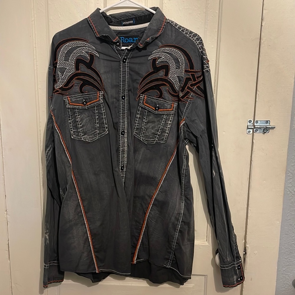 Roar XL mens button down shirt